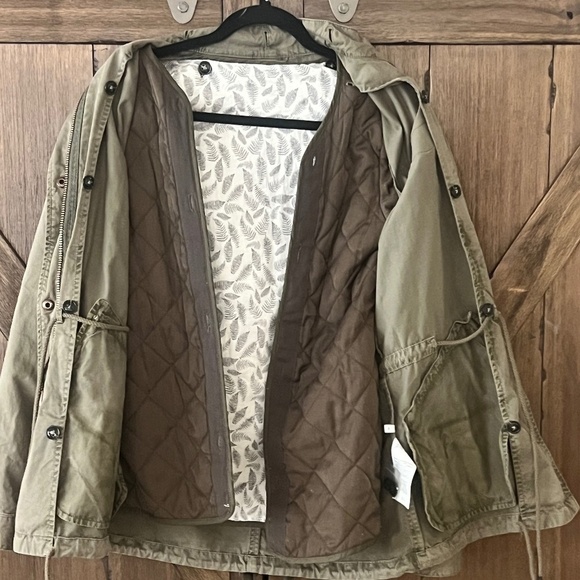 CLOSED Military Zip Up Jacket with Inner Jacket and Sequin Detailing Sz M - Picture 4 of 14